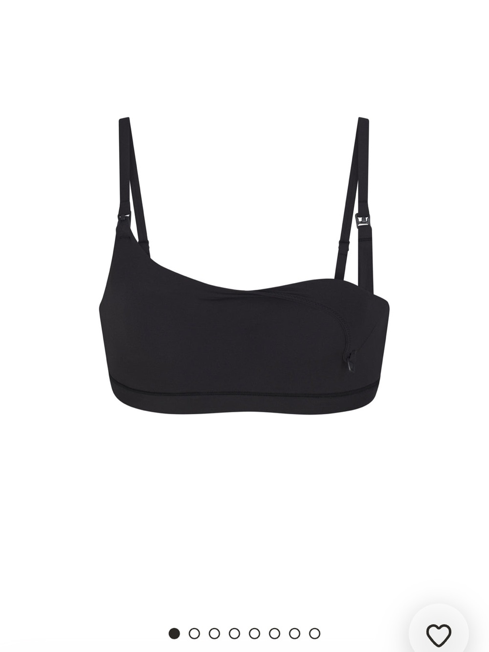 SKIMS Black Asymmetric Strap Sports Bralette
